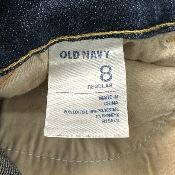 Womens Old Navy Diva 8 Medium Jeans Low Rise Denim Navy Blue Straight Stretch - Picture 10 of 13
